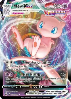 NM-Mint Mew VMAX - 114/264 - Ultra Rare Pokemon Fusion Strike - Image 1