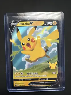 Pokemon Pikachu v TCG SWSH143 Celebrations Card Promo Mint Condition - Image 1