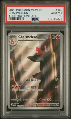 2023 POKEMON MEW EN-151 ILLUSTRATION RARE #169 CHARMELEON PSA 10 - Image 1