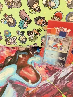 Pokemon Iron Bundle 062/167 Holiday Calendar 2024 Snowflake Stamp Cosmos Holo NM - Image 1