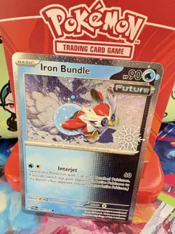 Pokemon Iron Bundle 062/167 Holiday Calendar 2024 Snowflake Stamp Cosmos Holo NM - Image 2