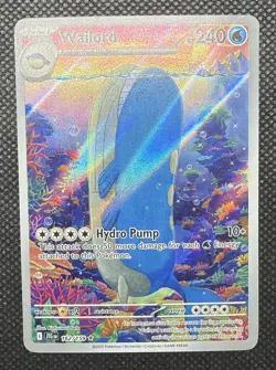 2025 Pokemon Journey Together Wailord Illustration Rare 162/159 NM - Image 1