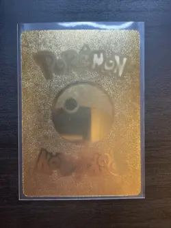 2024 Pokemon Gold Foil Fan Art BASIC Thanos & Mewtwo GX HP374 Pokemon - Image 2