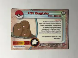 Dugtrio Topps Chrome Pokemon TV Animation Edition #51 2000 - Image 2