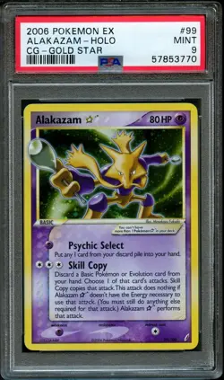 🔮 Pokemon Alakazam Gold Star #99 | PSA 9 Mint | EX Crystal Guardians 2006 🔮 - Image 1