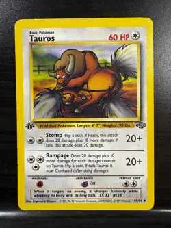Pokemon TCG | Tauros - 47/64 | Jungle | 1st Edition | LP-NM - Image 1