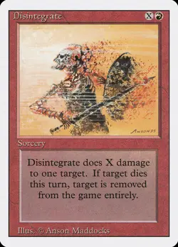 4 Disintegrate 4x x4- MP - Revised Edition - SPARROW MAGIC mtg - Image 1
