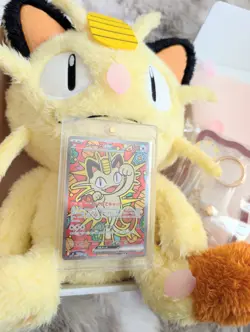 Meowth Plush + Meowth ex SAR Japanese Pokemon Card Gift Set Cute Boxed fromJapan - Image 4