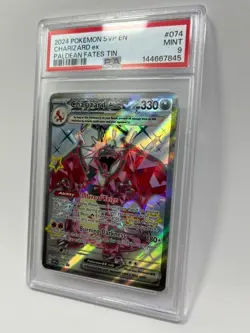 Pokemon TCG Charizard EX Scarlet & Violet Paldean Fates Promo Card #74 PSA 9 - Image 3