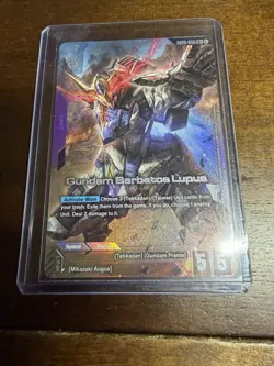 Bandai Gundam Barbatos Lupus GD03-050 LR+ Unit Card Gundam War TCG English - Image 1