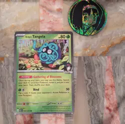 Pokemon Erika's Tangela ASC 007/217 Holo Basic Vine 80 HP 50 Attack Card W coin - Image 1