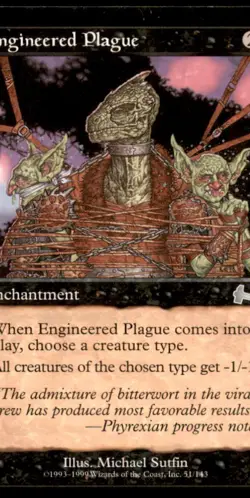 MTG Engineered Plague LP Light Play Urza's Legacy [2113] - Image 1