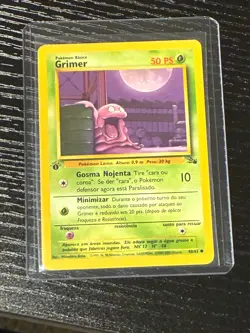 Portuguese Pokemon TCG Fossil Set - Grimer #48/62 1st Edition - Non Holo Card - Image 1