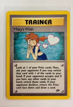 Pokemon Card - Misty's Wish Gym Challenge 108/132 Rare LP Vintage Pokemon TCG - Image 1