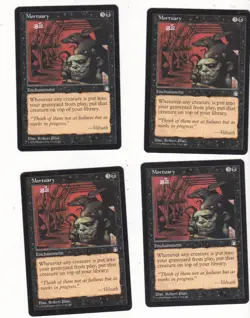 Lot x4 Mortuary MAGIC MTG ENGLISH Stronghold 1998 EX-NM Playset VINTAGE - Image 1