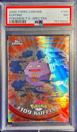 Pokemon - Topps Chrome Series 2 - PSA 7 Spectra Koffing #109 NM - PSA Pop 3 - Image 1