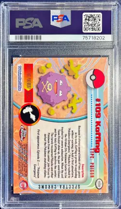 Pokemon - Topps Chrome Series 2 - PSA 7 Spectra Koffing #109 NM - PSA Pop 3 - Image 2