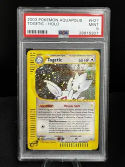 Pokemon Togetic 2003 Aquapolis Holo Rare #H27 PSA 9 🔥 - Image 1