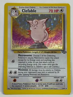 Clefable - 1/64 - Pokemon Jungle Unlimited Holo Rare Card WOTC NM - Image 1