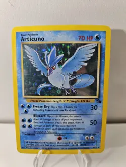 Pokemon TCG Articuno Holo Rare Card 2/62 Base Set Fossil 1999 HP - Image 1