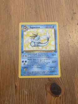 Pokemon TCG Vaporeon 1st Edition Jungle Set Non Holo 28/64 Vintage WOTC - Image 1