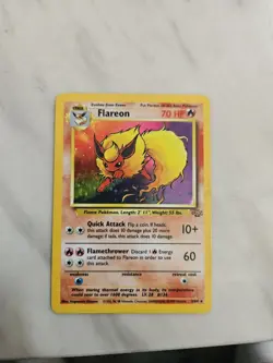 Pokemon Flareon Jungle 3/64 Holo Rare Unlimited 70HP Stage 1 TCG Card - Image 1