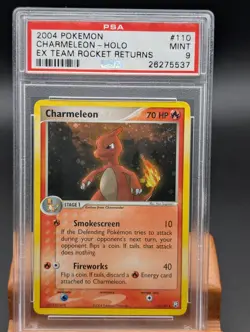 2004 Pokemon EX Team Rocket Returns Charmeleon Holo #110 PSA Mint 9 - Image 1