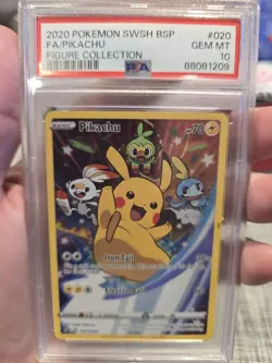 Pokemon TCG Pikachu SWSH020 SWSH: Sword & Shield Promo Full Art Holo PSA 10 - Image 3