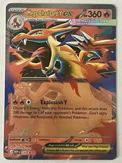 Pokemon Mega Charizard Y ex Ascended Heroes English Pokemon TCG NM Promo - Image 1