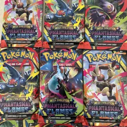 Pokemon TCG Mega Evolution Phantasmal Flames Packs 10 Pak Lot Brand New HOT - Image 3