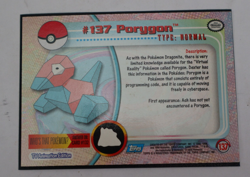 2000 Topps Pokemon TV Animation Edition Series 3 Non Holo #137 Porygon - Image 2