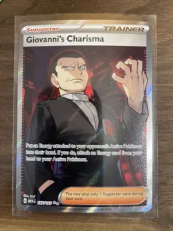 Pokemon TCG Giovanni's Charisma Full Art Holo Ultra Rare 197/165 - Image 1