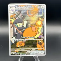 Pokemon Team Rocket's Raticate 202/182 Destined Rivals Illustration Rare Holo NM - Image 1