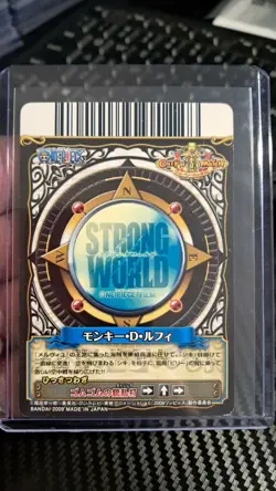 One Piece 2009 BANDAI BERRY MATCH LUFFY PST-001 GOLD HOLO VINTAGE CARD PROMO - Image 2