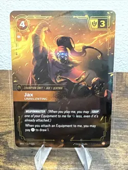 Jax Unrelenting 119/221 Riftbound Spiritforged TCG Epic Champion Unit Card - Image 1