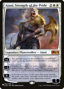 MTG Ajani, Strength of the Pride, The List Core Set 2020 #02 Excellent Condition - Image 1