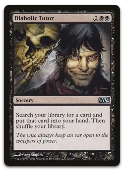 Diabolic Tutor #92 (NM) Magic 2012 (M12) M12 Magic MTG - Image 1