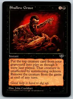 Shallow Grave - Mirage - MTG - Magic the Gathering TCG CCG - Reserved List - Image 1