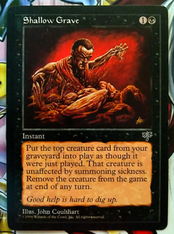 Shallow Grave - Mirage - MTG - Magic the Gathering TCG CCG - Reserved List - Image 3