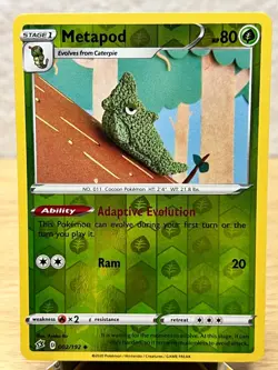 Rebel Clash Metapod 002/192 Uncommon Pokemon Reverse Holo NM/M - Image 1