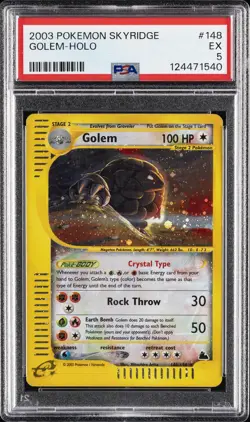 2003 POKEMON SKYRIDGE #148 GOLEM-HOLO PSA 5 - Image 1