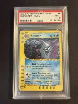 PSA 9 2002 POKEMON EXPEDITION #8 CLOYSTER-HOLO - Image 1