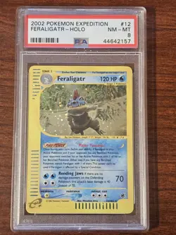 PSA 8 Feraligatr 12/165 Expedition E Series 2002 Pokemon Card Holo NEAR MINT - Image 1