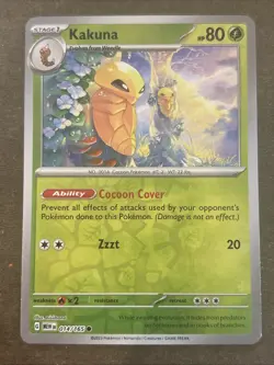 Kakuna 014/165 SV: Scarlet and Violet 151 Common Reverse Holo Pokemon TCG NM - Image 1