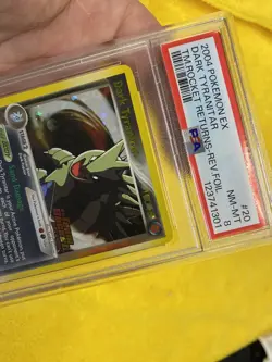 2004 Pokemon EX Team Rocket Returns Dark Tyranitar Reverse Foil 20/109 PSA 8 - Image 3