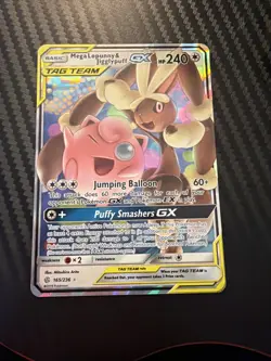 Pokemon TCG Mega Lopunny & Jigglypuff GX 165/236 Cosmic Eclipse - Image 1