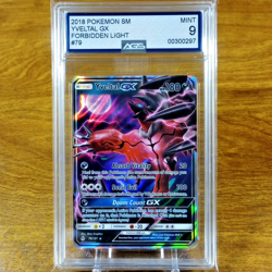 Pokemon Sun & Moon Forbidden Light Yveltal GX 79/131 AGS Mint 9 Holo Rare 2018 - Image 1