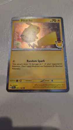 Pikachu Pokemon Day 2026 Holo Promo NM – Official Annual Promo – 051/162 - Image 2