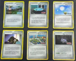 Pokemon EX Era Lot Of 6 STAMPED Reverse Holo Trainers Windstorm Power Keepers MP - Image 1