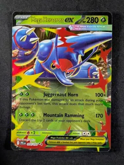 2025 Pokemon MEGA HERACROSS EX #004/094 Phantasmal Flames Double Rare ENG (B) - Image 1
